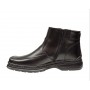 Ghete barbati casual din piele naturala cu fermoar, imblanite, Negru GKR GKR77N